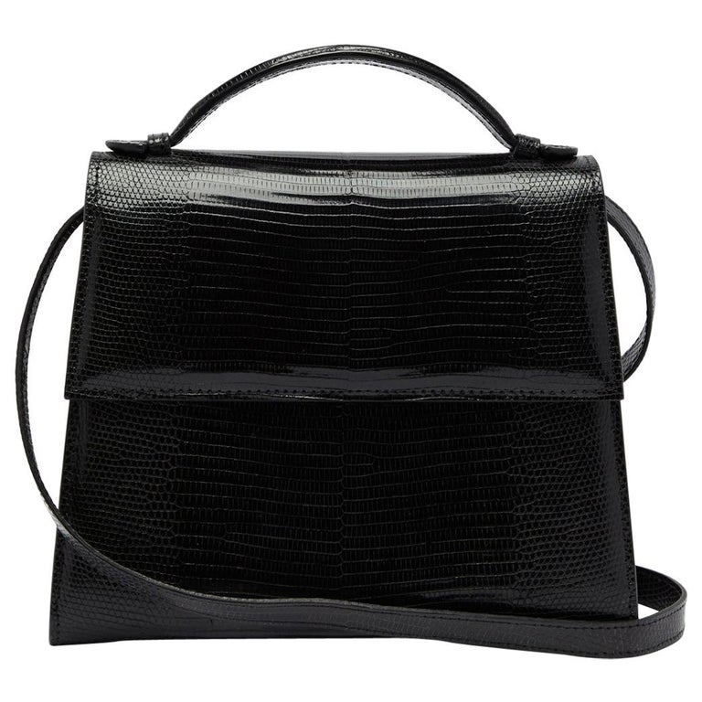 Hunting Season Medium Top Handle In Black Lizard at 1stDibs hunting season top handle bag