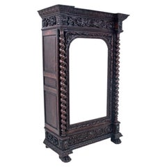 Antique Hunting wardrobe, France, around 1890.