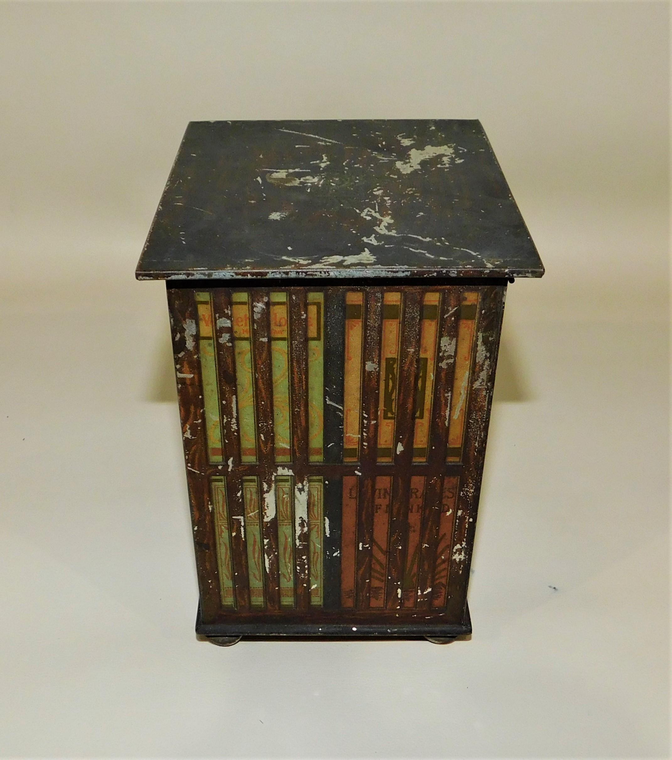 Huntley and Palmers Bookcase Hand-Painted Tin Biscuit Box 3