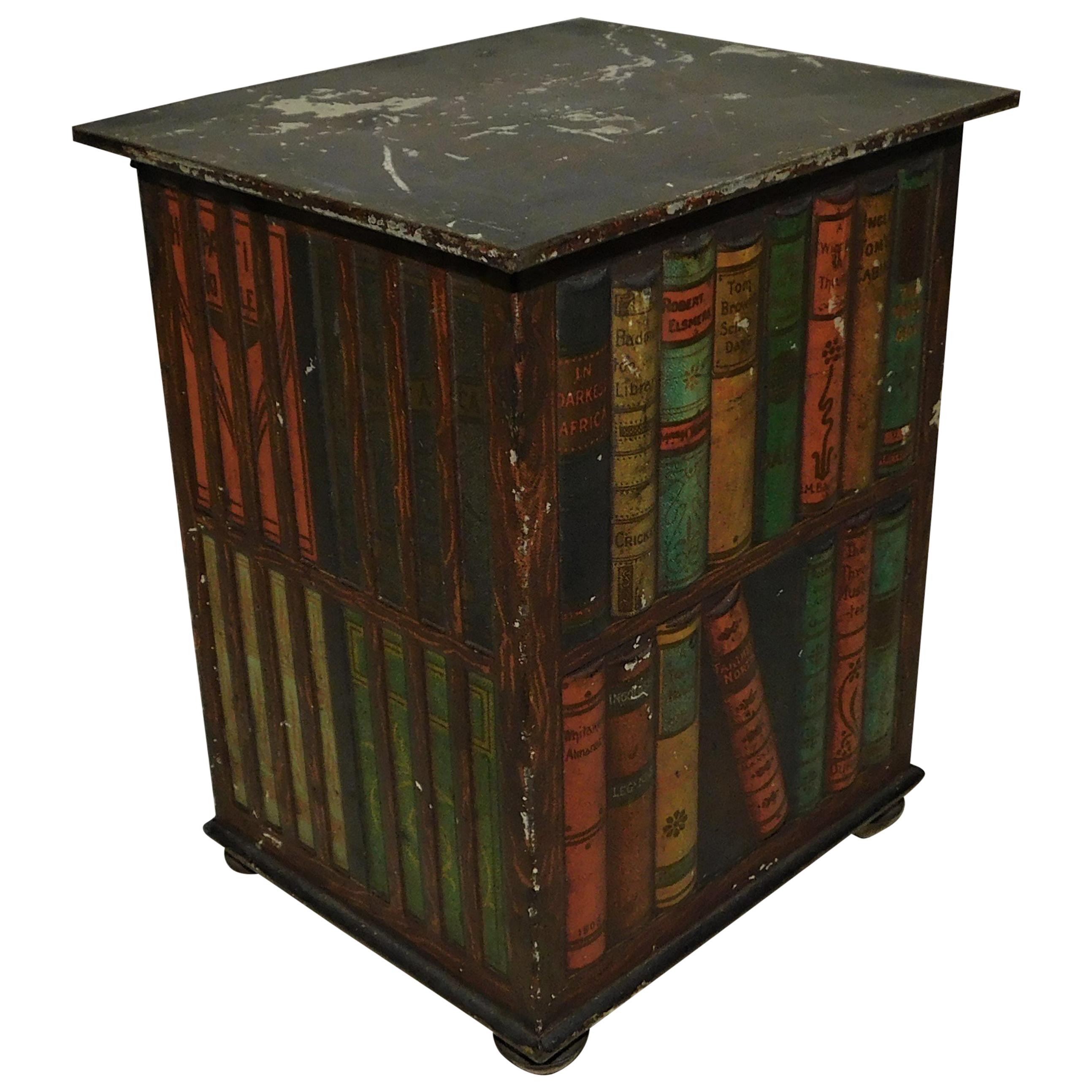 Huntley and Palmers Bookcase Hand-Painted Tin Biscuit Box