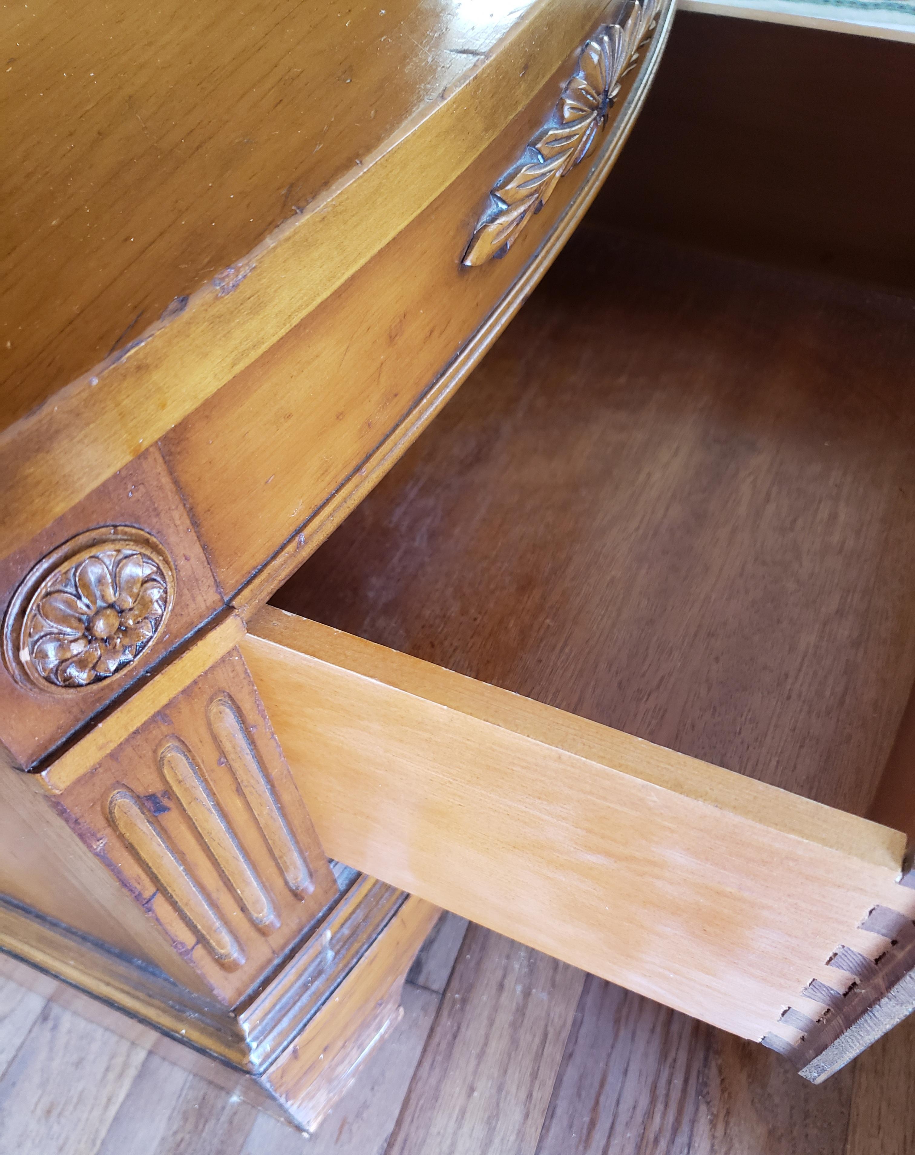 Huntley Furniture 2 drawer Solid Pine Nightstands, Circa 1940s 2