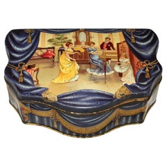 Antique Huntley & Palmers Biscuit Tin "The Music Room"