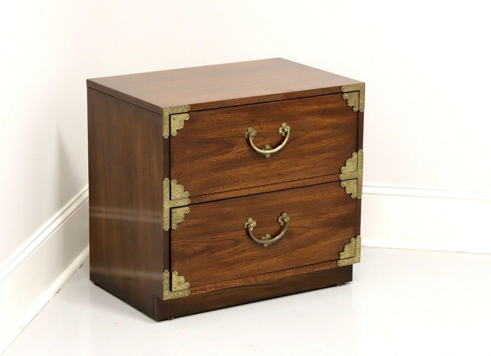 HUNTLEY THOMASVILLE Japanese Tansu Campaign Style Bedside Chest / Nightstand 2