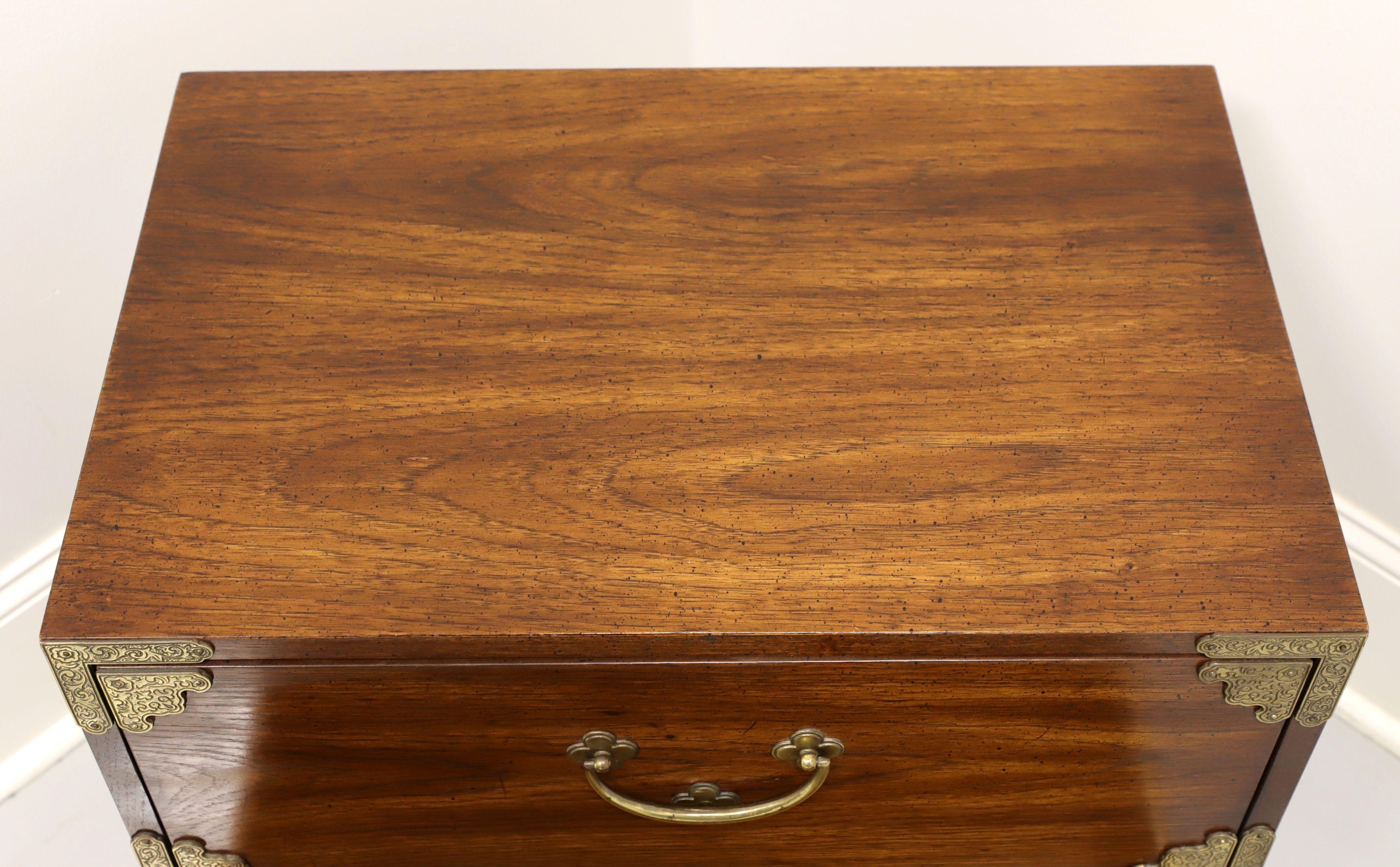 American HUNTLEY THOMASVILLE Japanese Tansu Campaign Style Bedside Chest / Nightstand