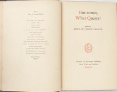 Huntsman, What Quarry? by Edna St. Vincent Millay, a Play in Three Acts