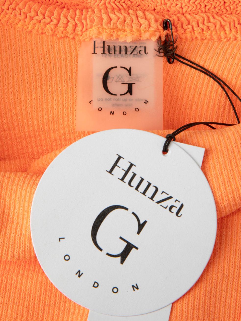 De las mujeres Hunza G Vestido Naranja Bodycon Arrugado Talla L en venta