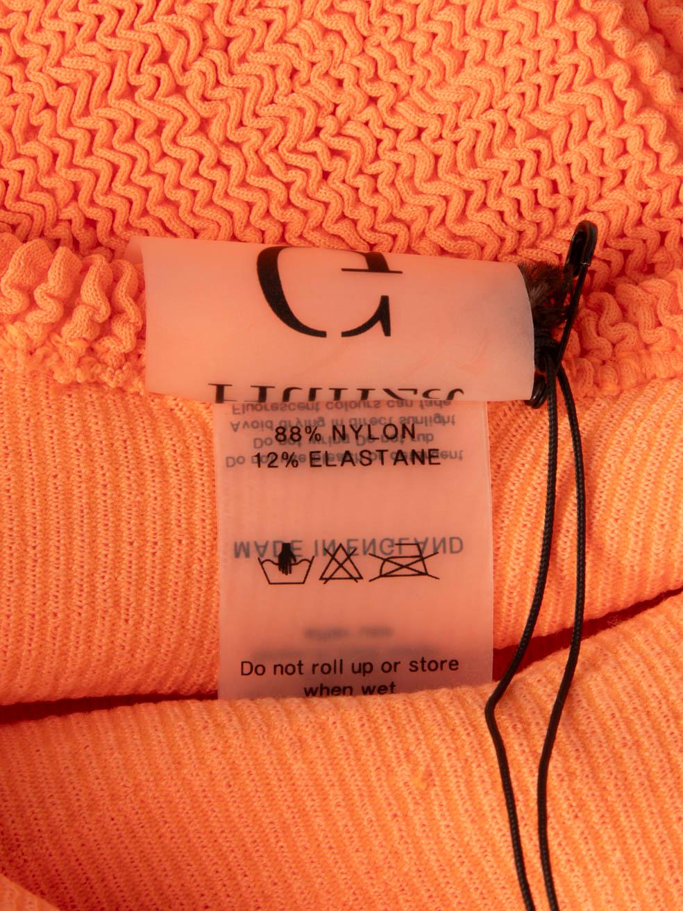 Hunza G Vestido Naranja Bodycon Arrugado Talla L en venta 1