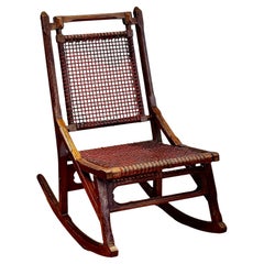 Hunzinger Aesthetic Movement Walnut Rocking Chair, Circa 1876