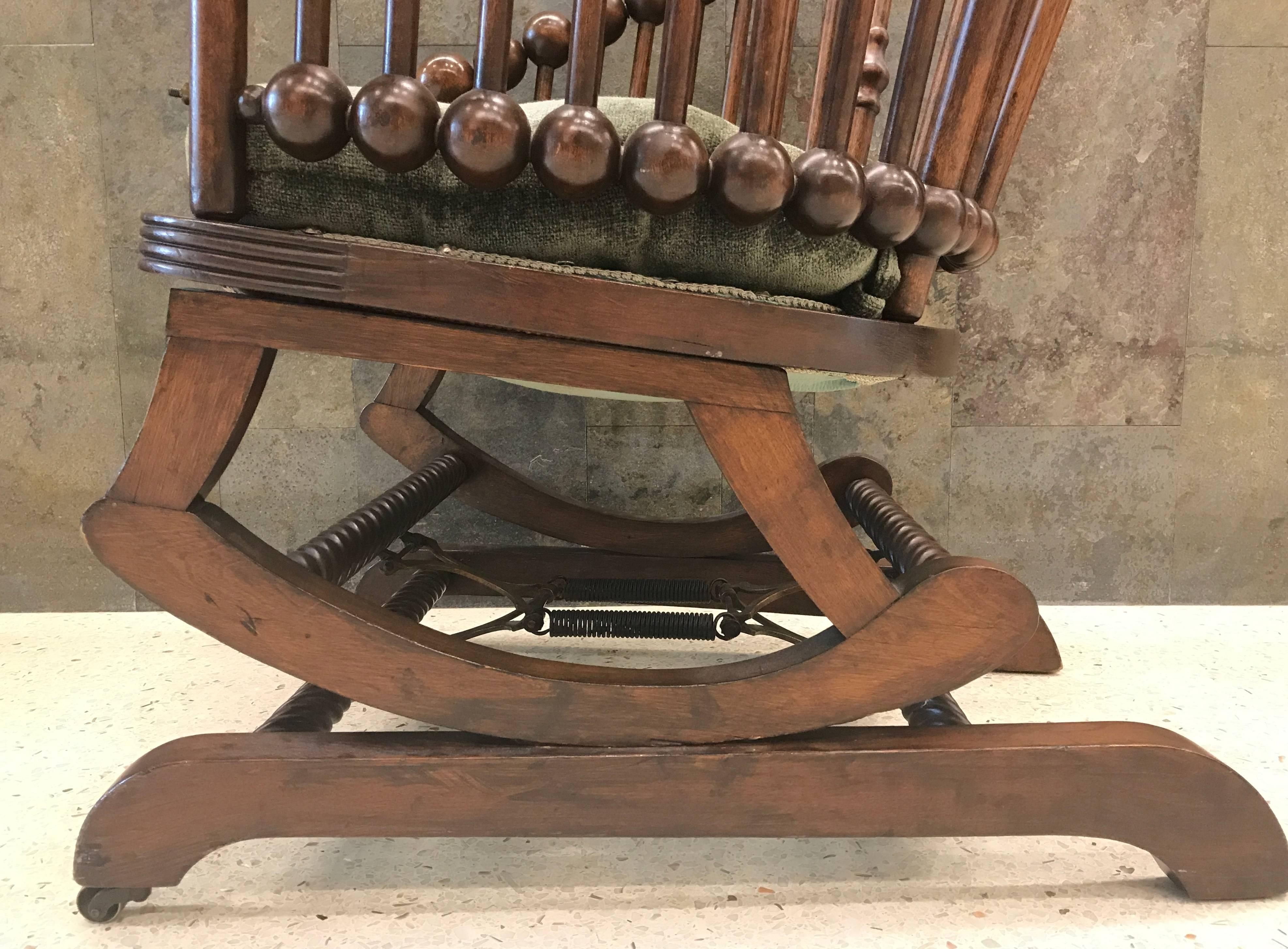 Late 19th Century Hunzinger Lollipop Platform Rocking Chair
