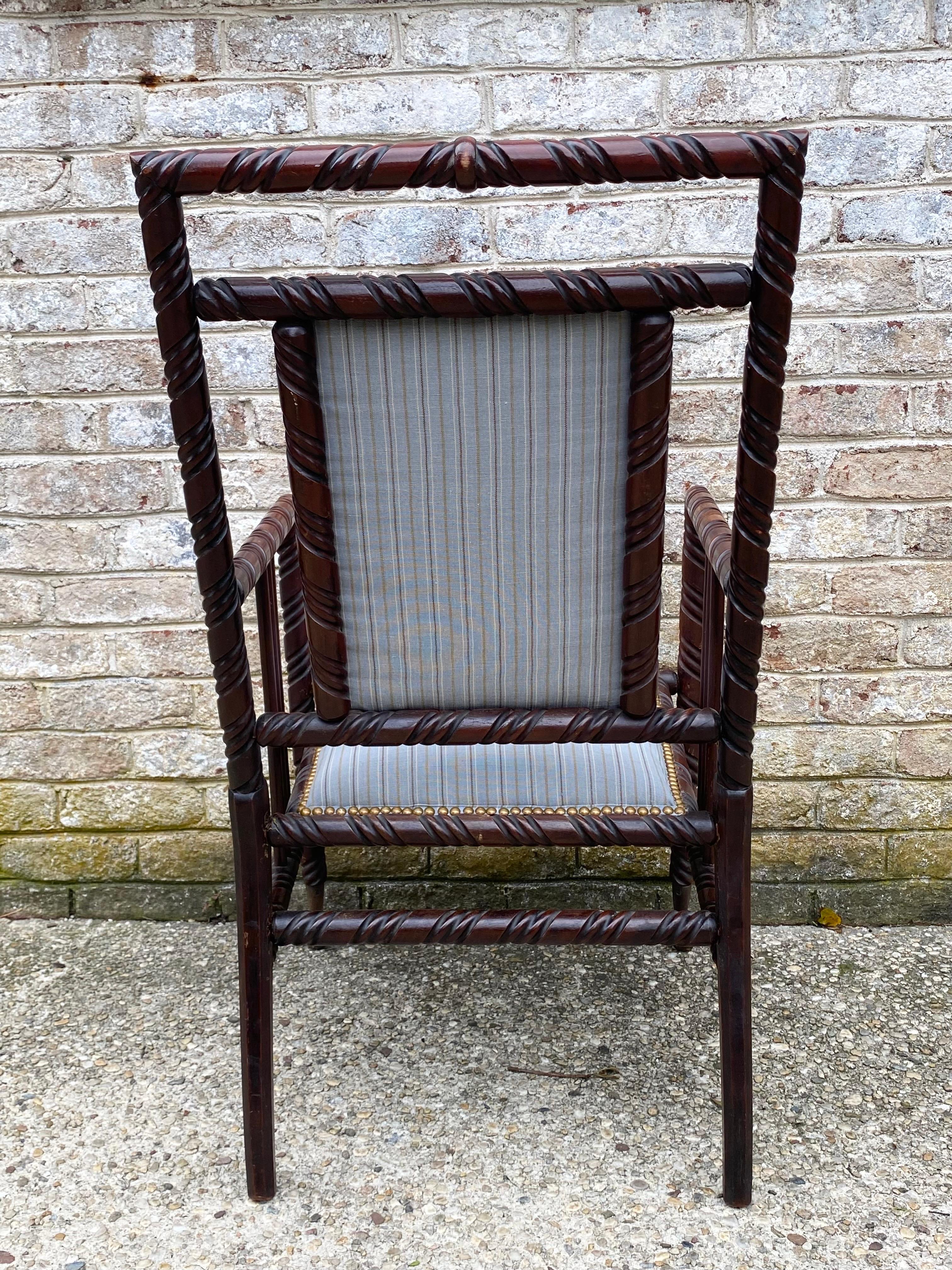 Hunzinger Wood Framed Arm Chair For Sale 3