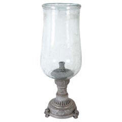 Hurricane Lamp Photophore On Zinc Base, Large Scale