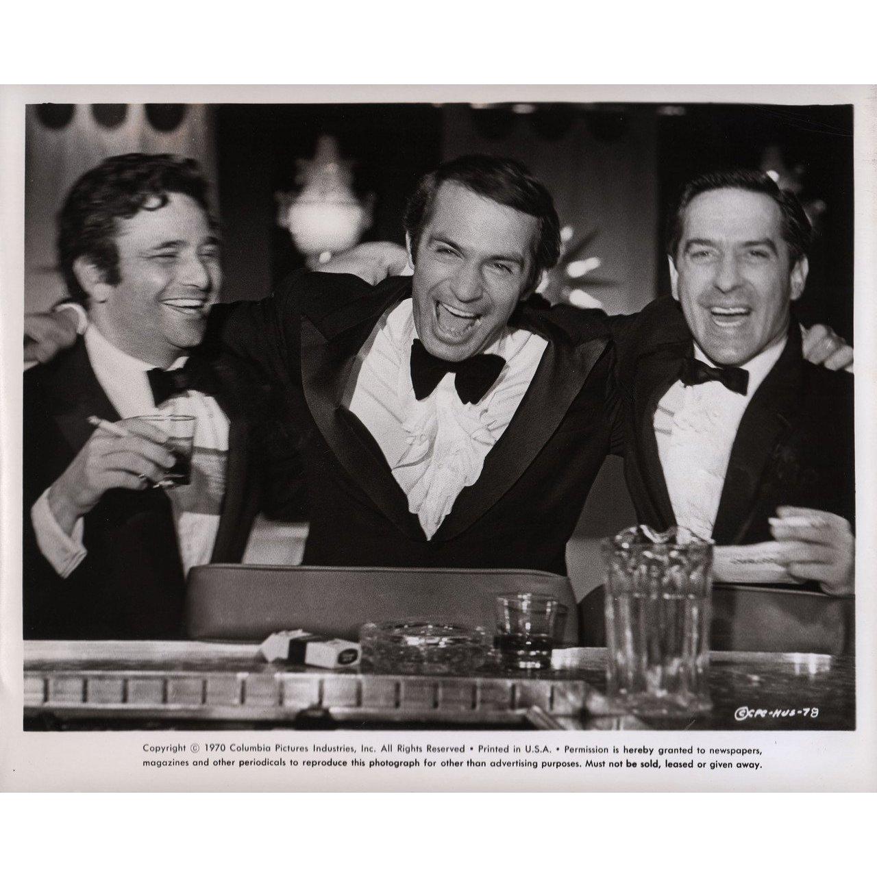 Original 1970 U.S. silver gelatin single-weight photo for the film Husbands directed by John Cassavetes with Ben Gazzara / Peter Falk / John Cassavetes / Jenny Runacre. Fine condition. Please note: the size is stated in inches and the actual size