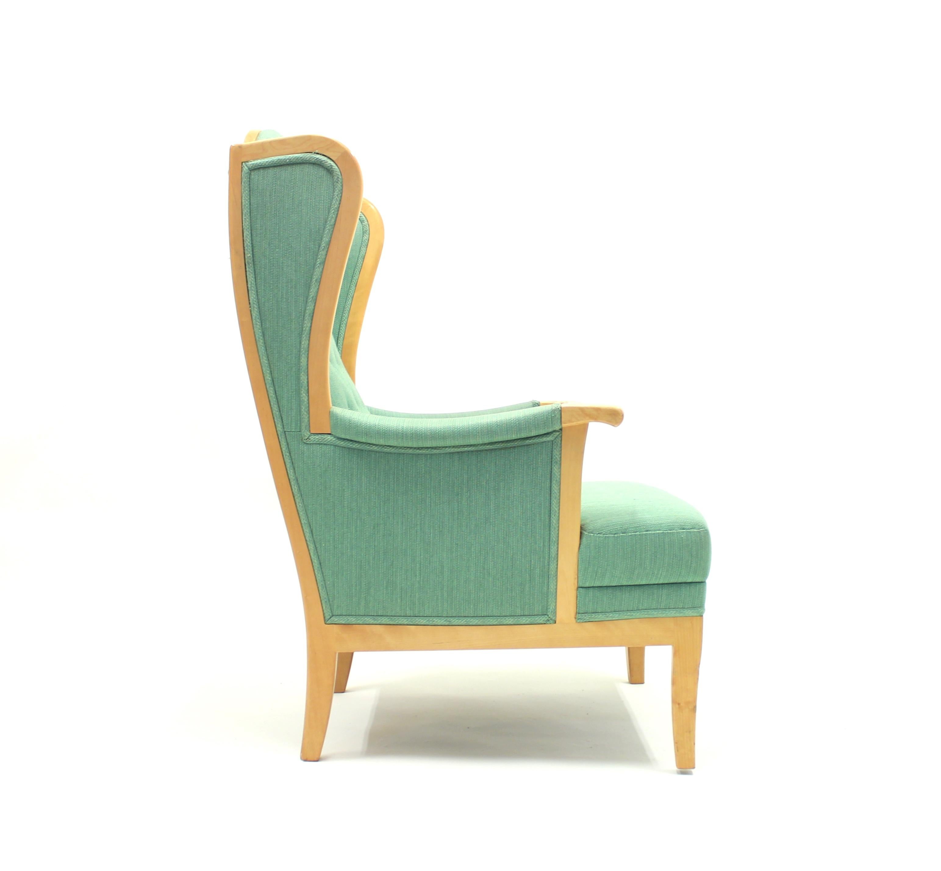 Husfadern lounge chair by Carl Malmsten for O.H. Sjögren In Good Condition In Uppsala, SE