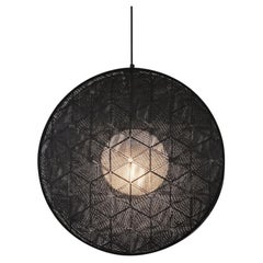 Hush Galvanized Iron Pendant Light, Black, 14.25 in