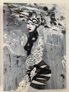 ROUGE Extremely Rare Original Painting on Canvas, hand signed by the artist