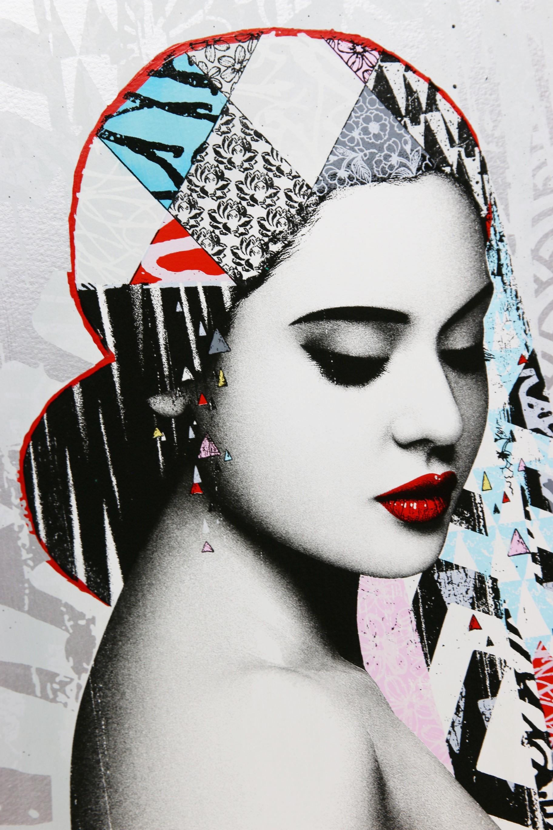 Elysian by Hush Signed and Numbered Hand Painted Multiple Screen Print For Sale 1