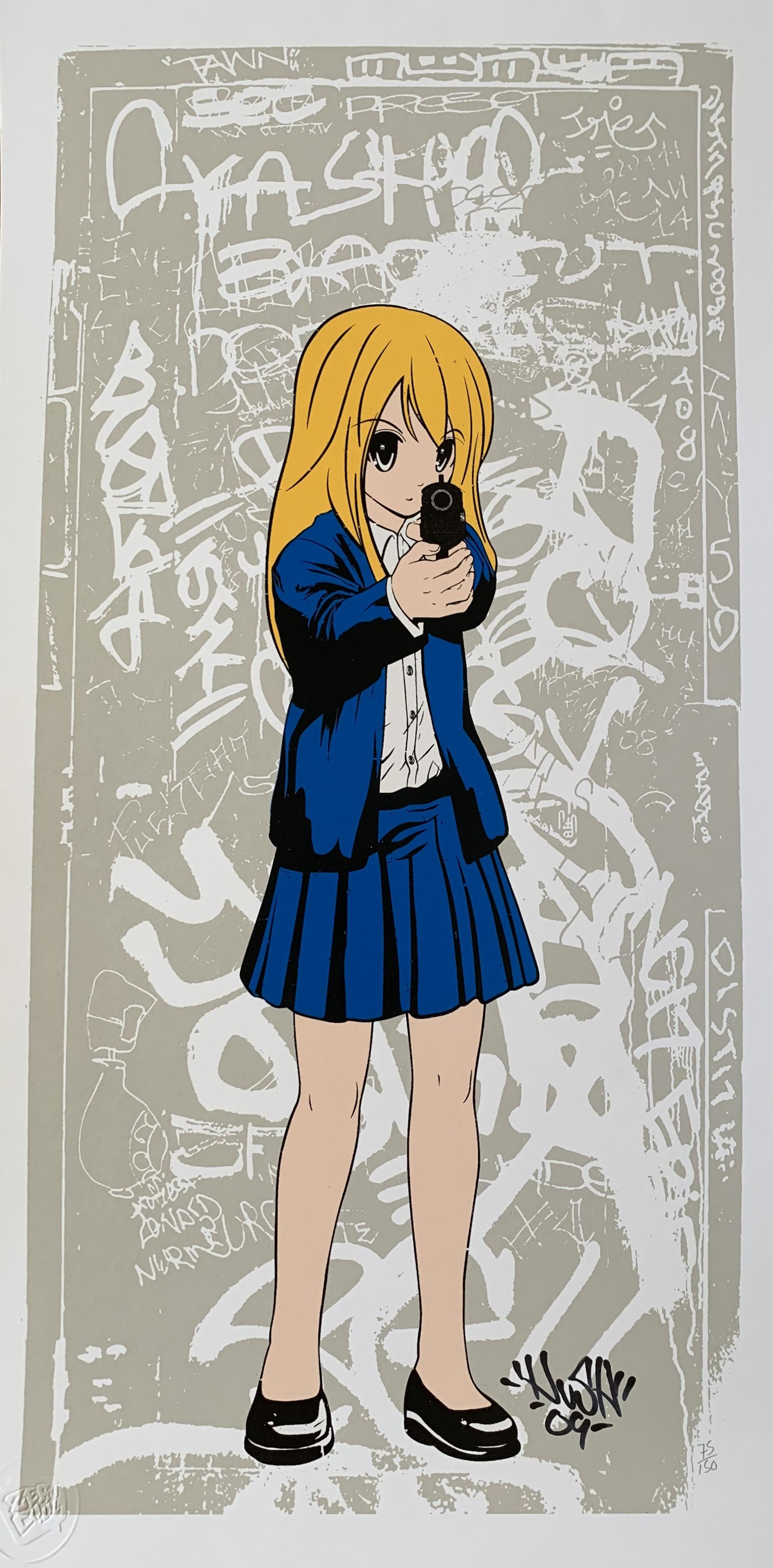 G GIRL Serigrafia a cinque colori firmata e numerata dall'artista