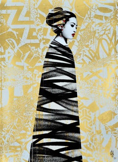 HUSH: Asiatic - Limited ed. Screen print & UV varnish. Street art, Urban Pop art