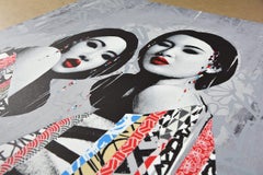 HUSH: Duality - Limited edition lithograph. Street art, Urban. Women portraits