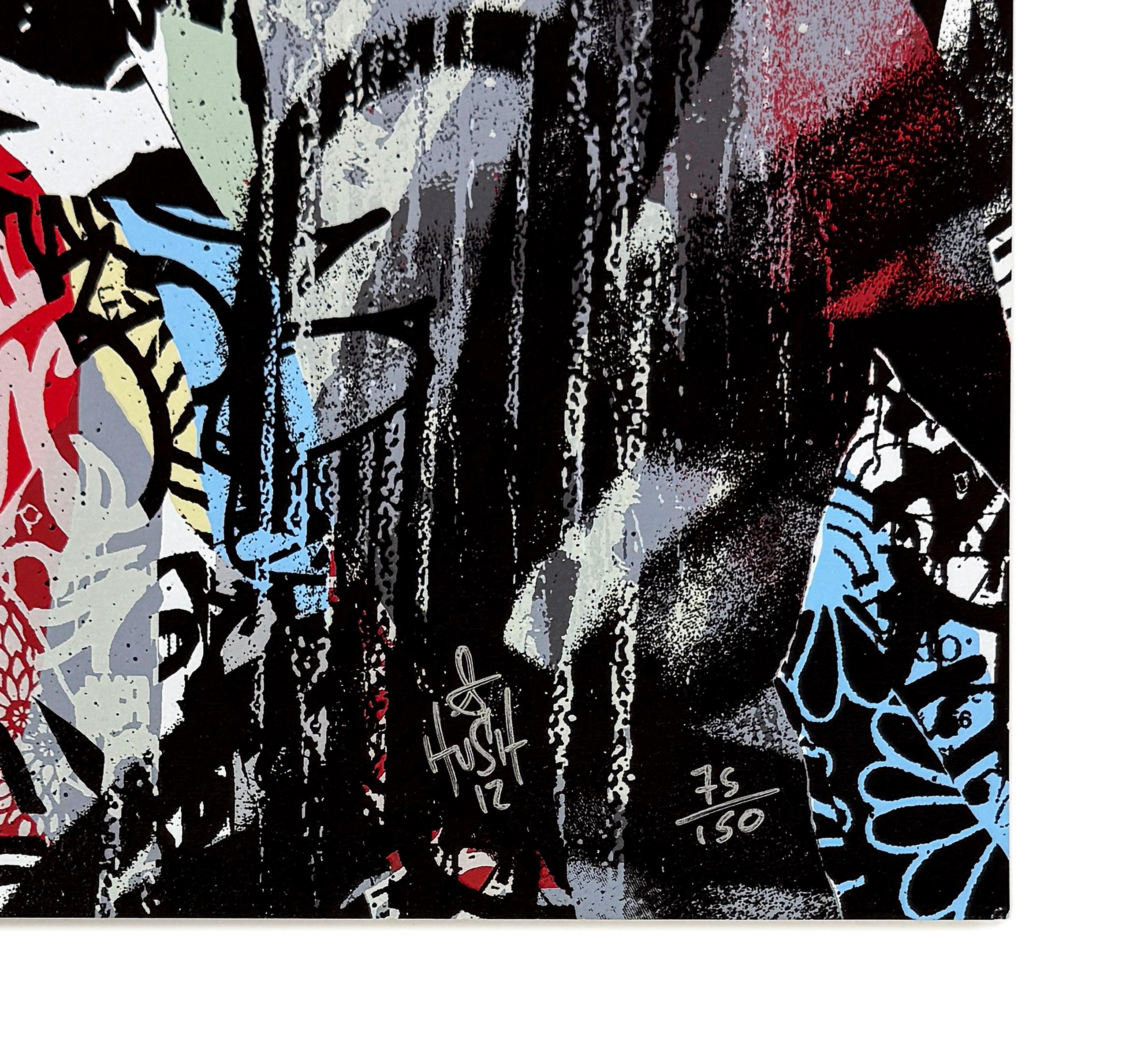 Sirenes en mouvement (sérigraphie encadrée et signée) - Print de HUSH