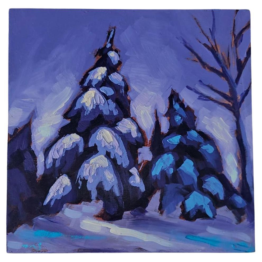 Hushed, Oil on Wood Panel, 2023 For Sale