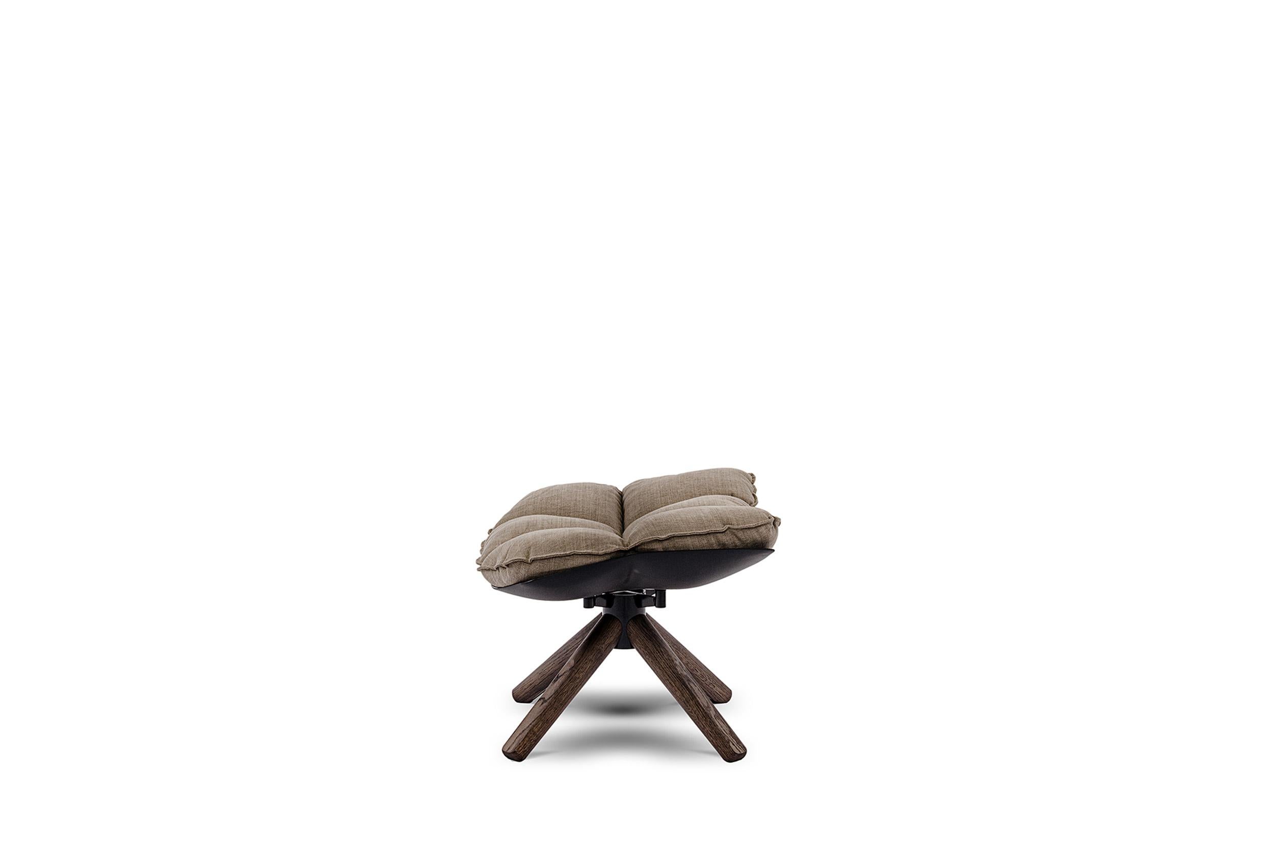 Contemporary Husk Armchair and Ottoman - Designed by Patricia Urquiola for B&B Italia