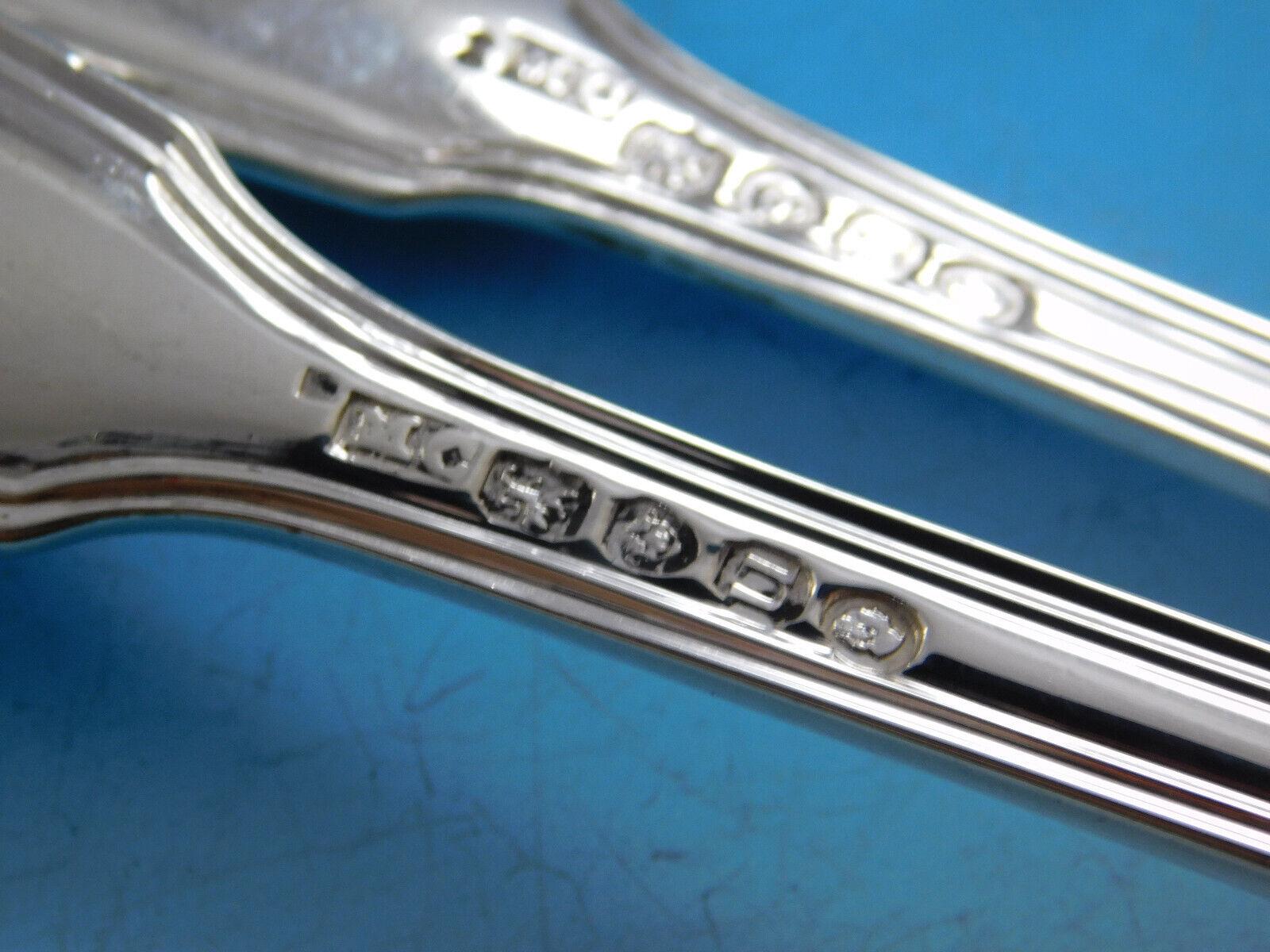 Set di posate in argento sterling Husk Shell by Chawner & Vander Servizio di posate in cassetta in vendita 3