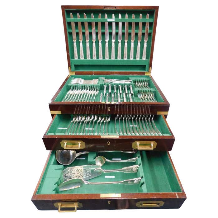 Husk Shell by Chawner and Vander Sterling Silver Flatware Set Service ...