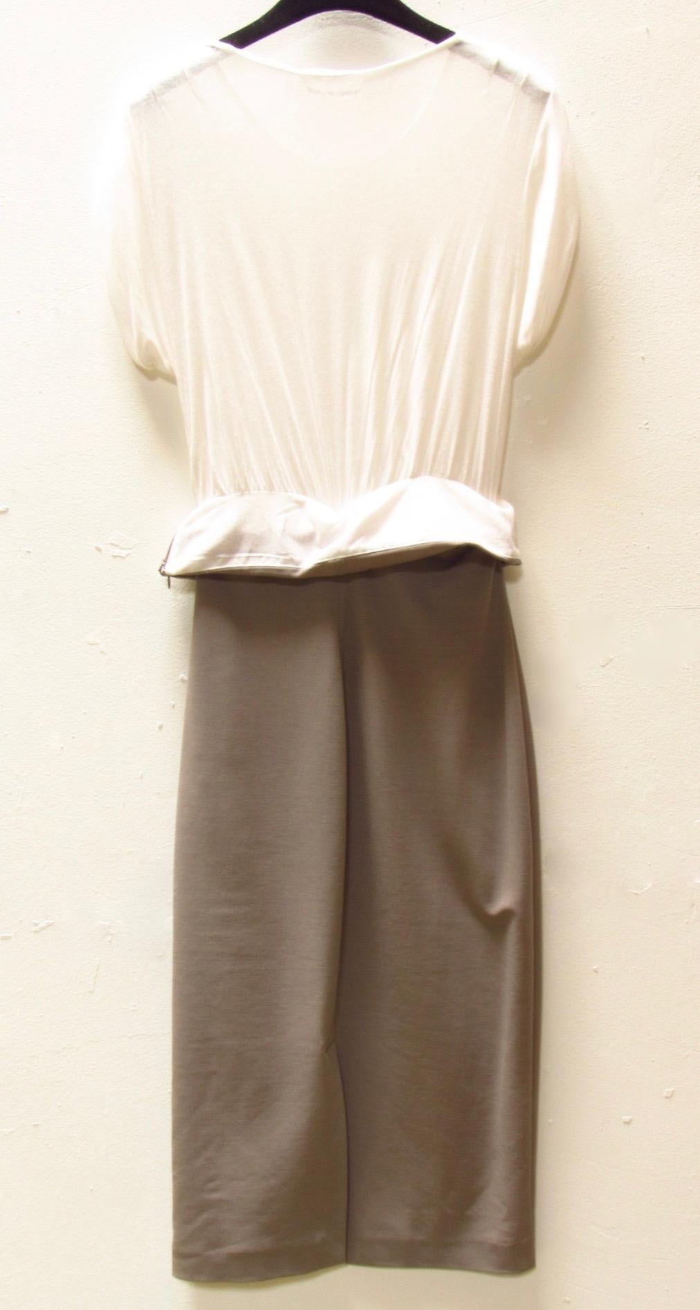 Gray Hussein Chalayan 2 Tone Dress For Sale
