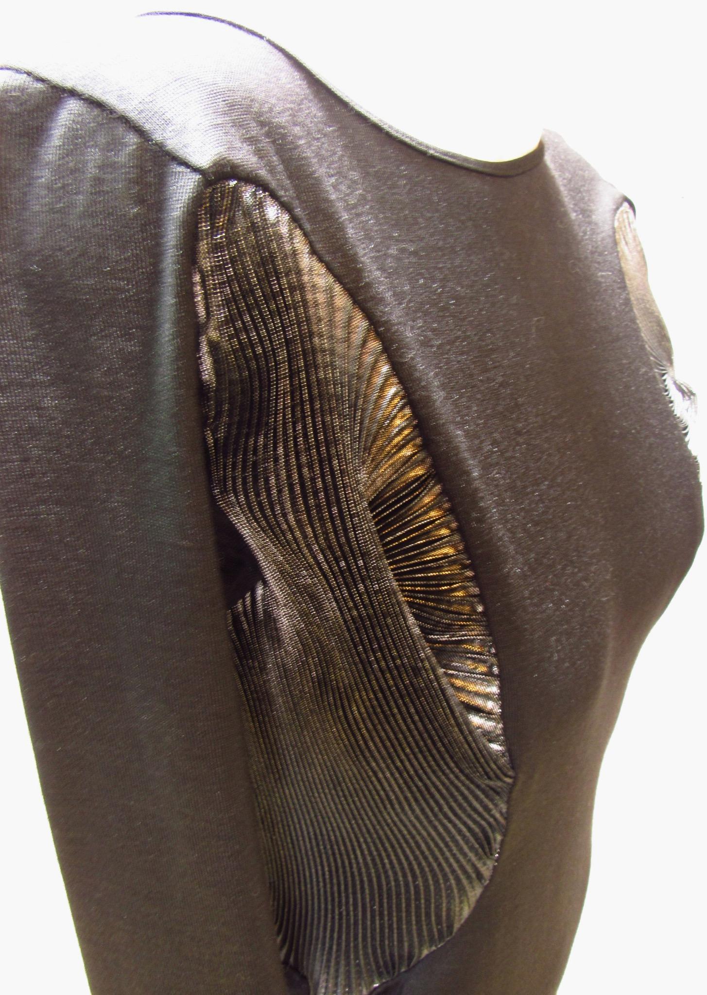 Hussein Chalayan Black and Silver Dress For Sale 1