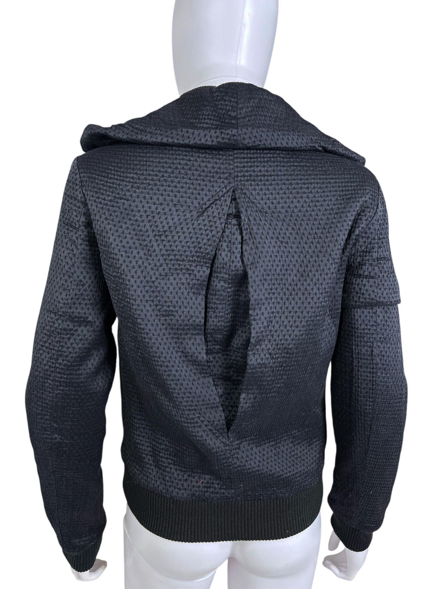 da uomo o donna Hussein Chalayan Early 2000's Ruffle Blue Bomber Jacket in vendita