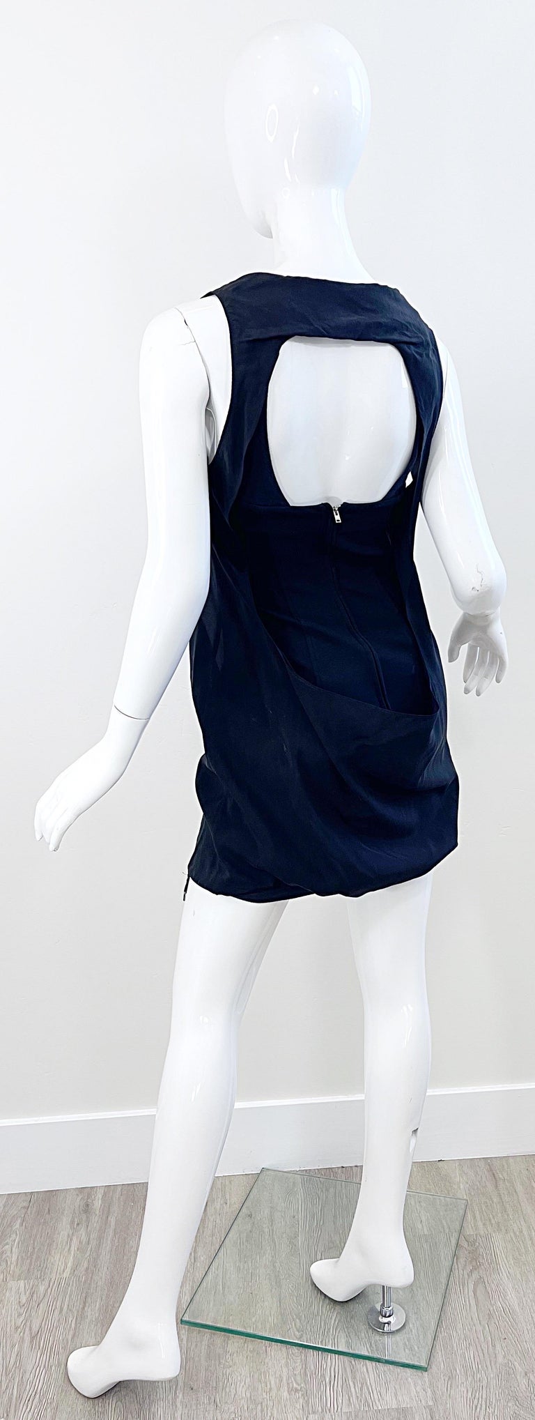 Hussein Chalayan Fall / Winter 2003 Runway Sz 4 Bondage Inspired Y2K Mini Dress For Sale 8