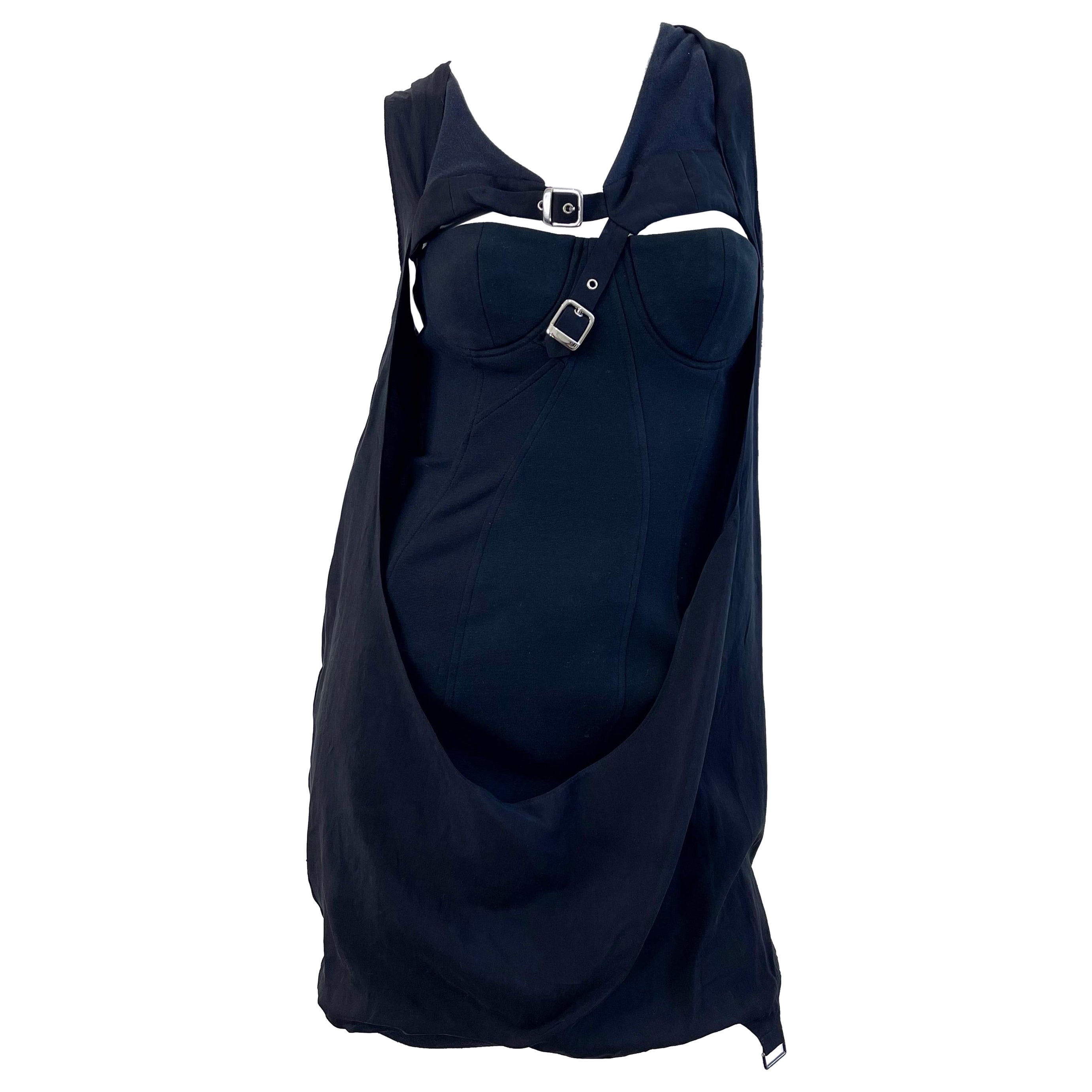 Hussein Chalayan défilé automne/hiver 2003 Taille 4 Mini robe Y2K inspirée du bondage