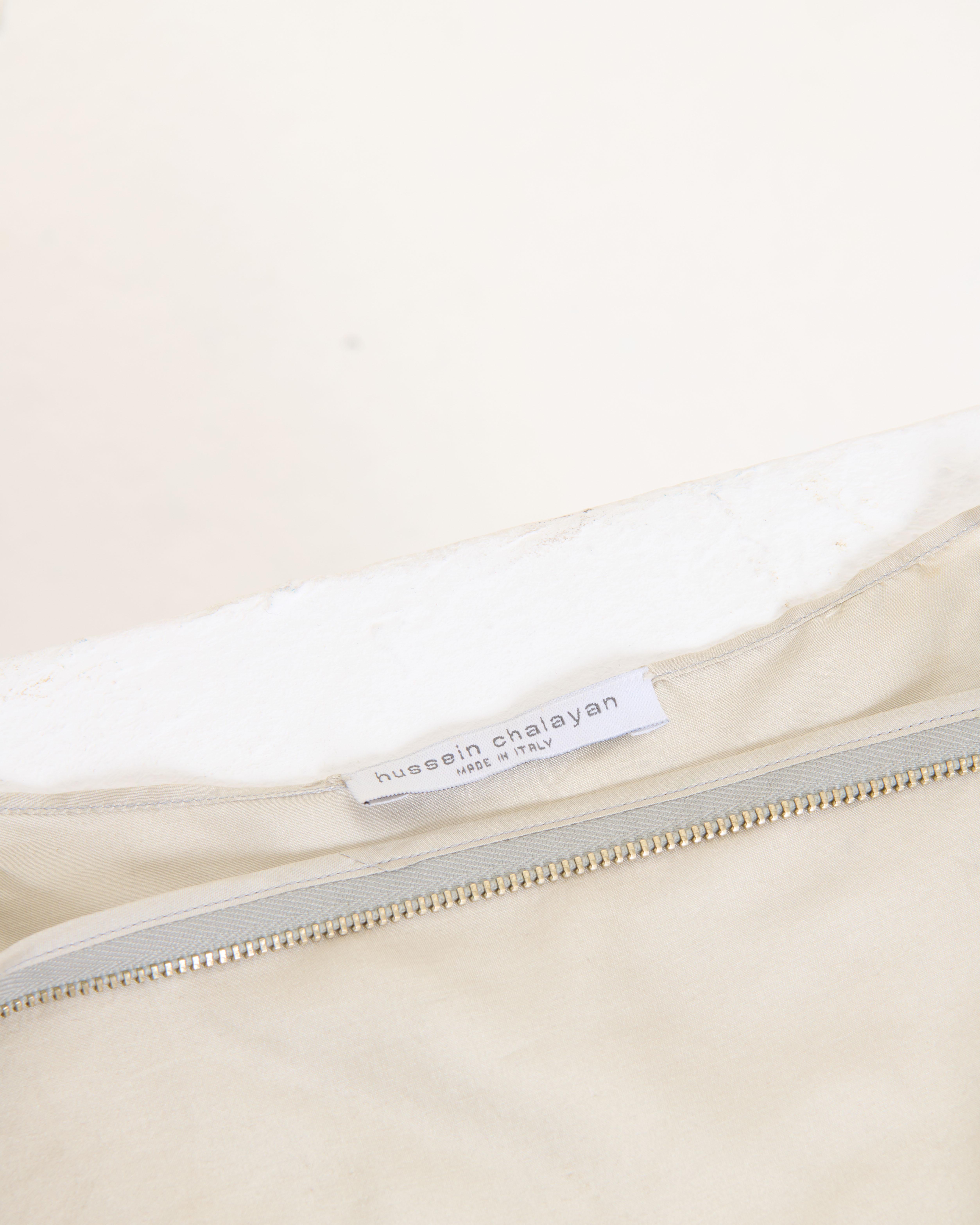 Hussein Chalayan S/S 2002 ‘Medea’ dove grey deconstructed zipper nylon top in vendita 6