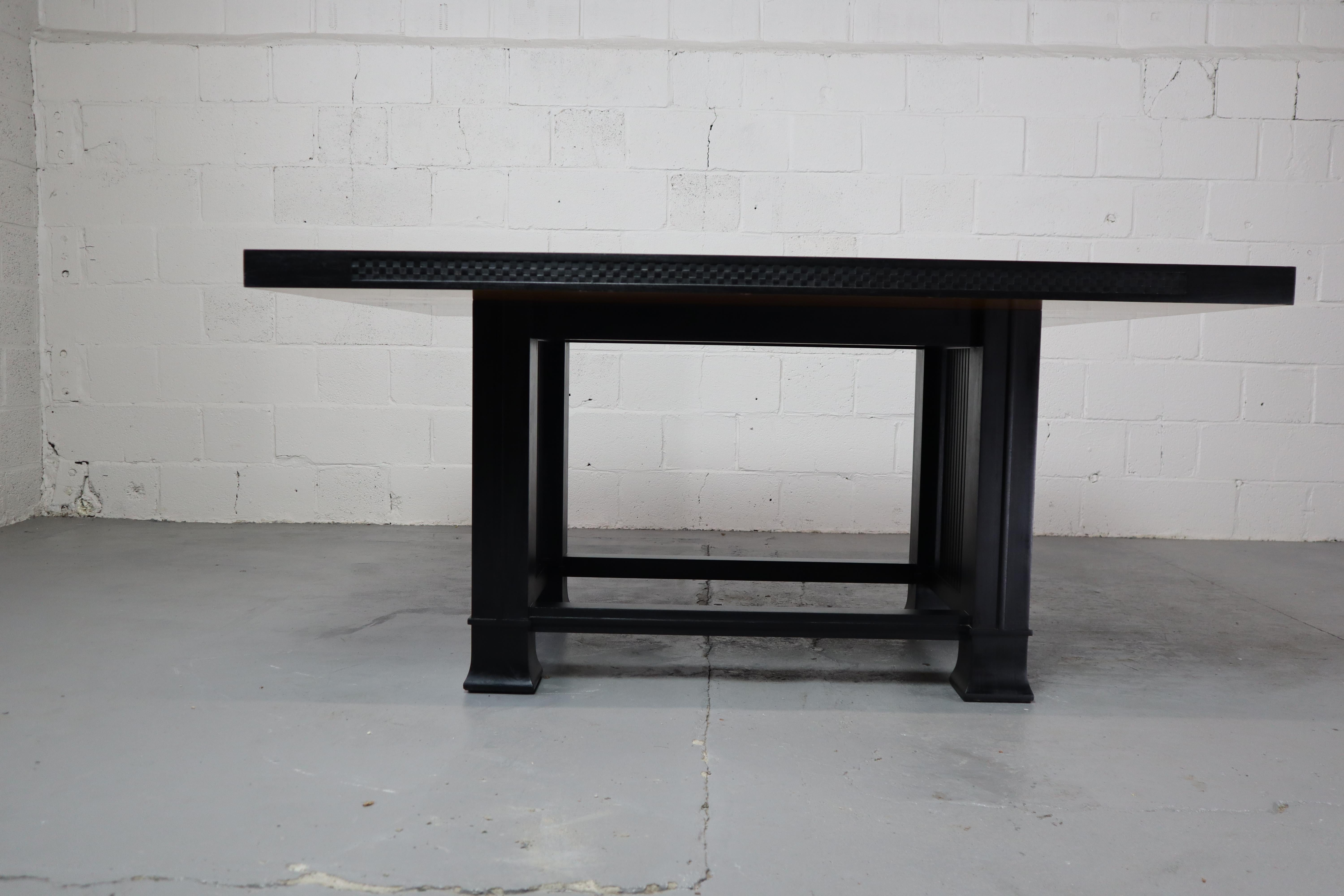 Husser 615 dining table by Frank Lloyd Wright for Cassina For Sale 2