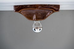 Hustadt Ceramic Ceiling Lamp, Germany, circa 1970s