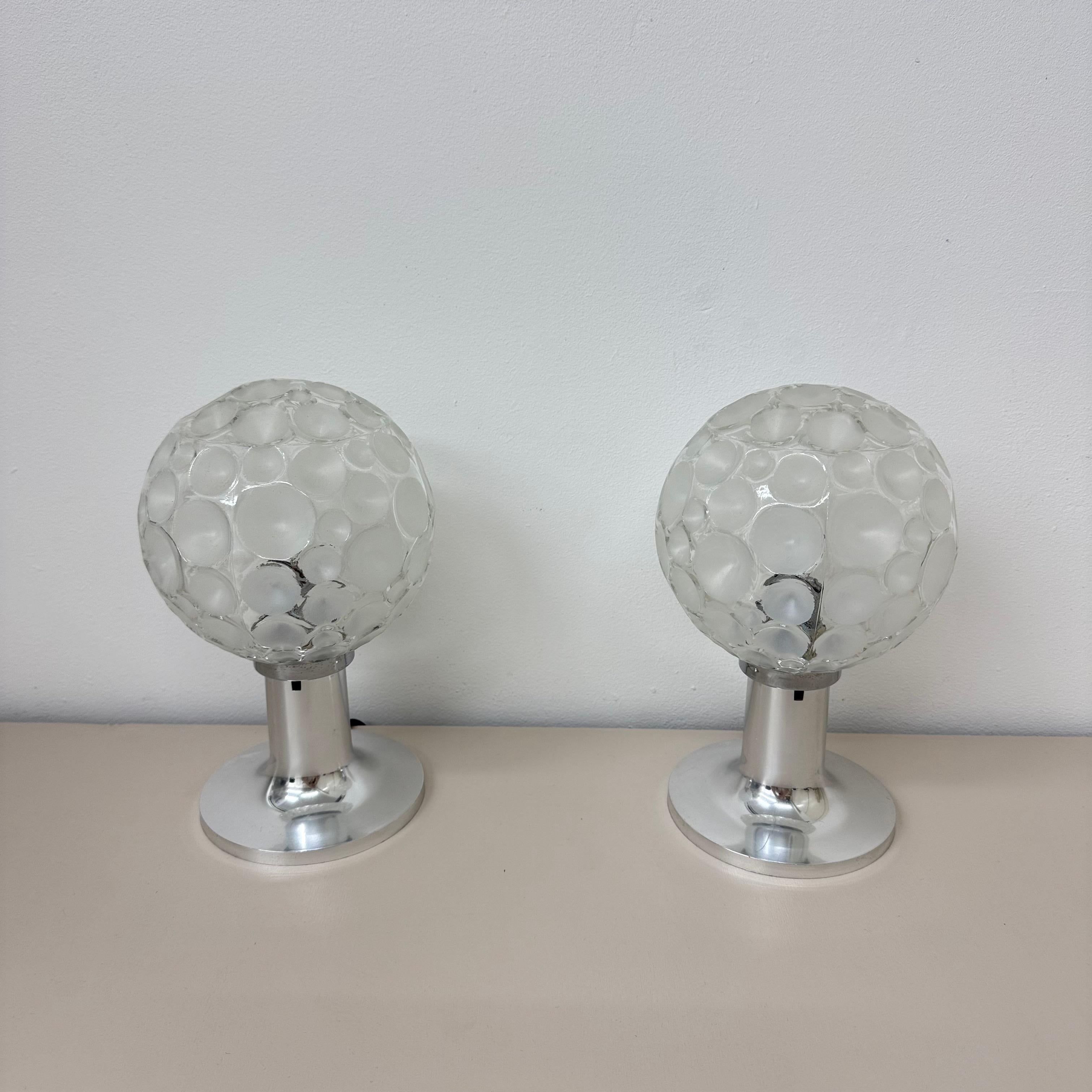 Hustadt leuchten glass table lamps , 1970s For Sale 10