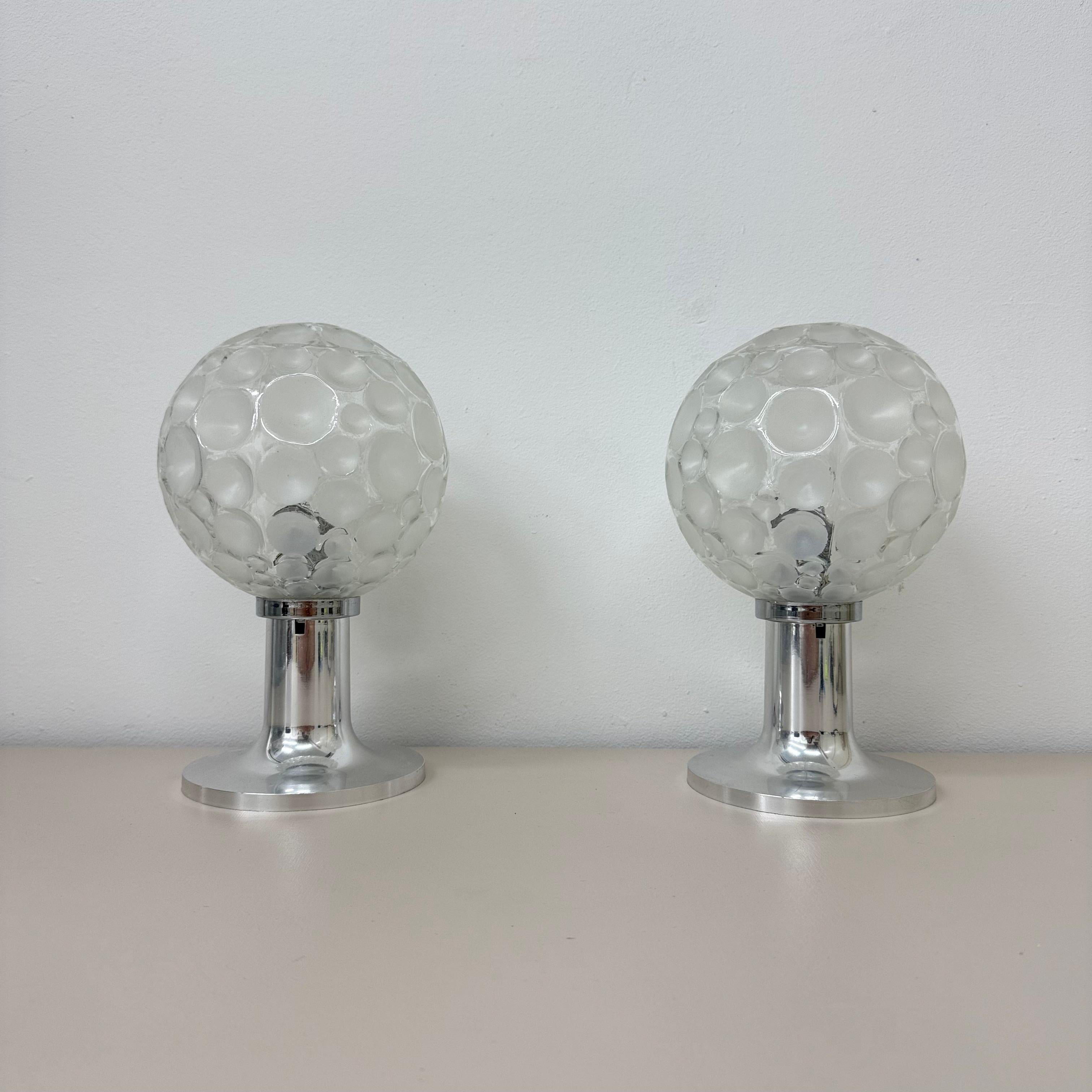 Hustadt leuchten glass table lamps , 1970s For Sale 3
