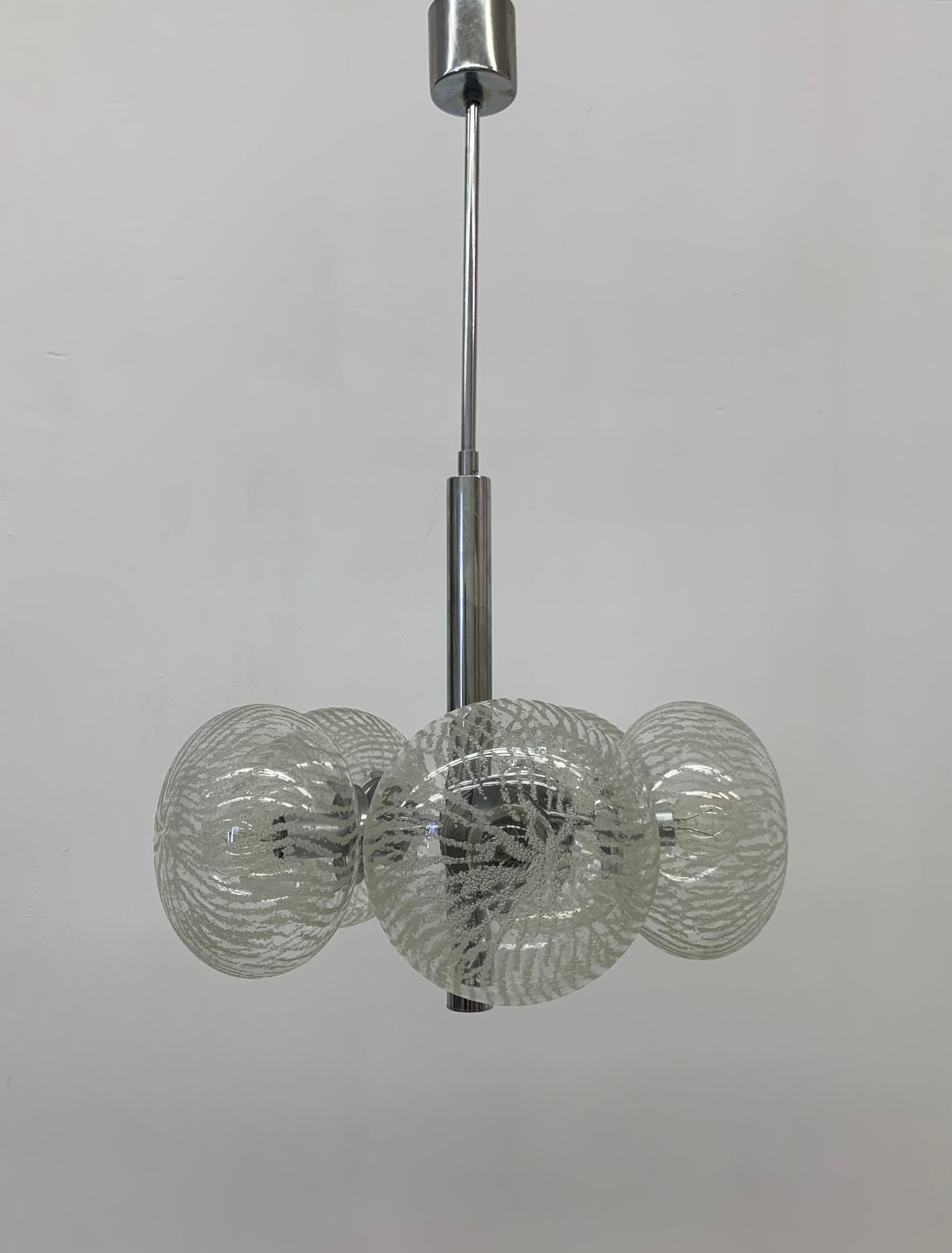 Hustadt Leuchten Hanging Lamp, 1970s In Good Condition For Sale In Delft, NL