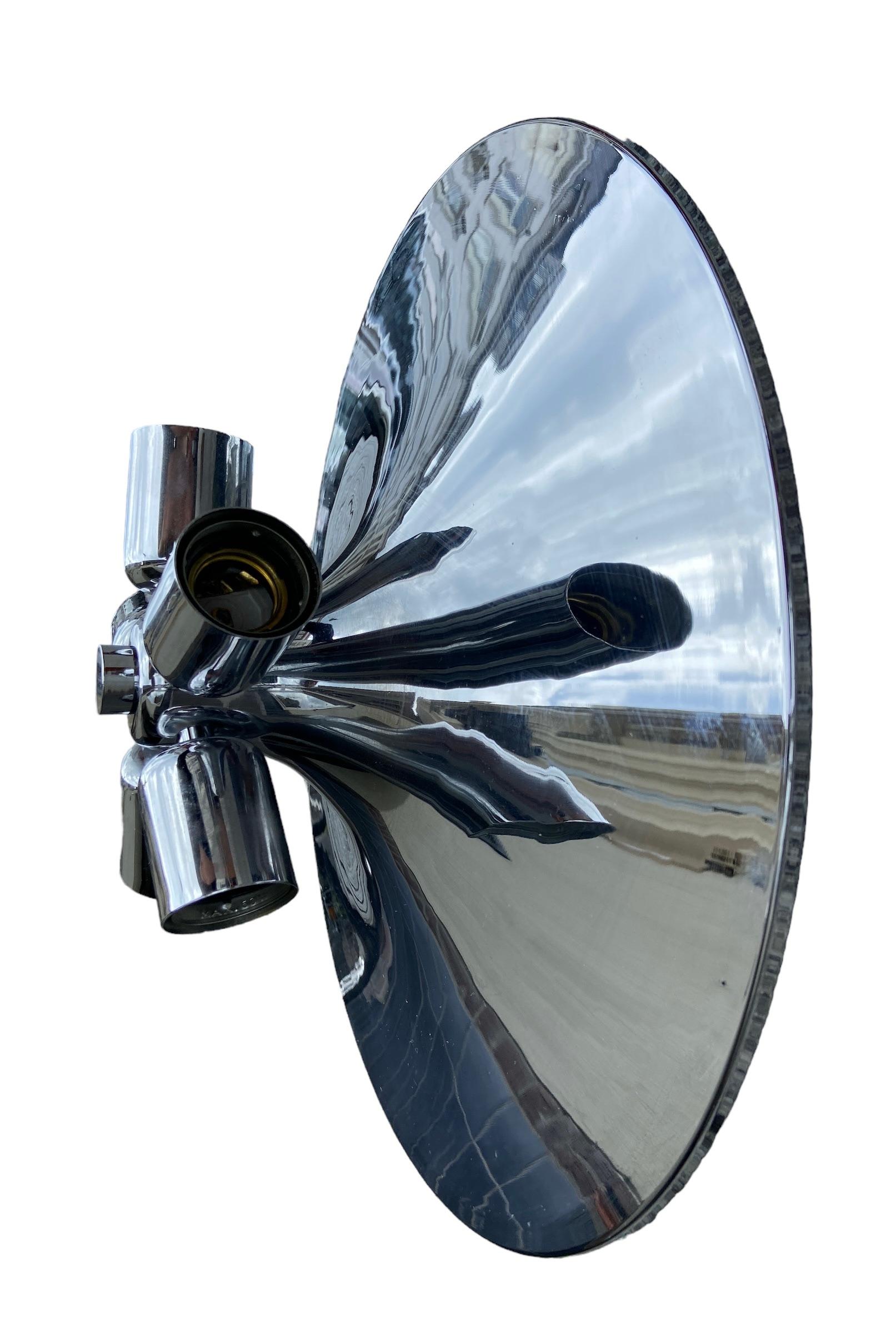 Hand-Crafted Hustadt plafonneer in chrome For Sale