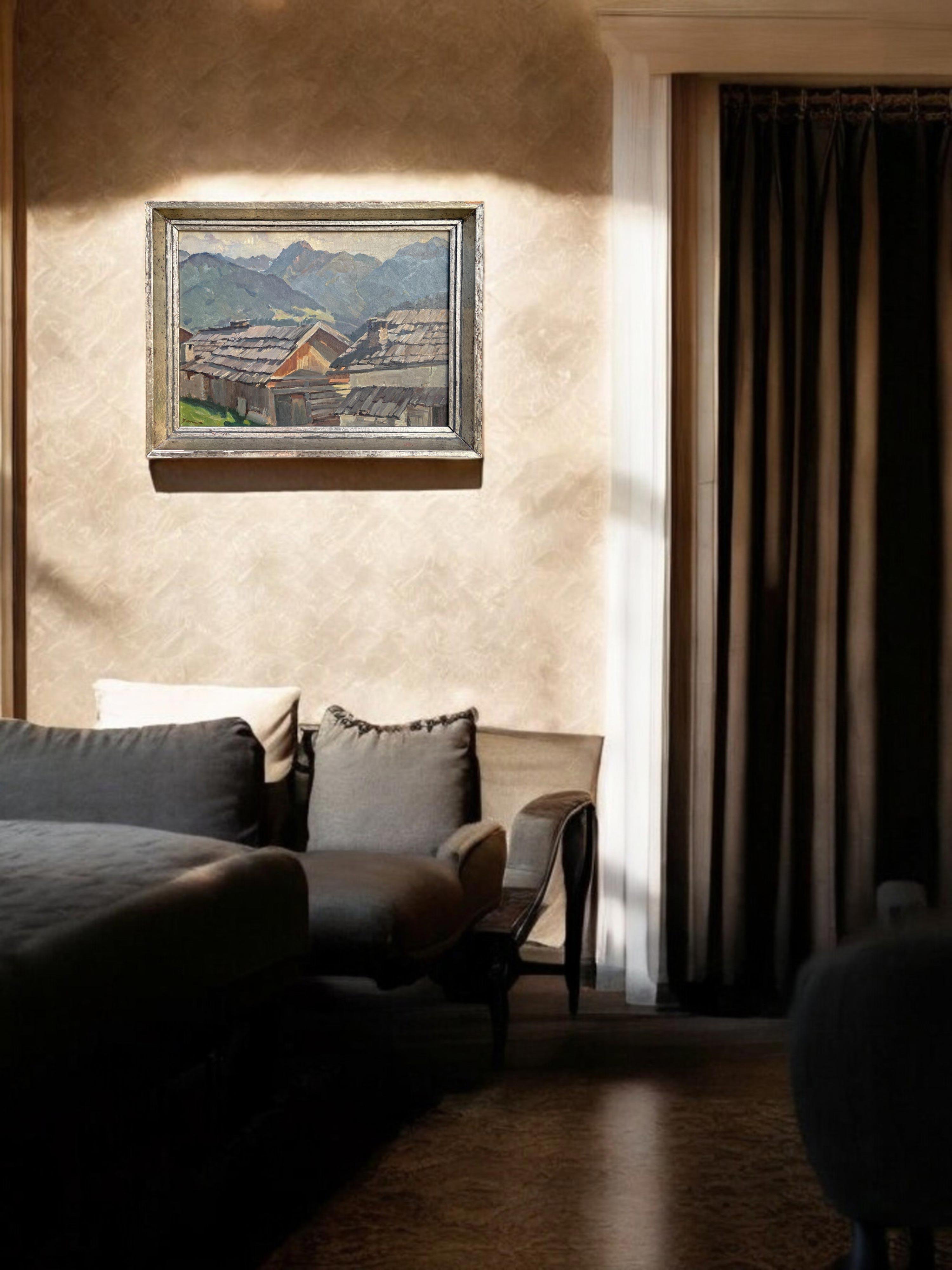 Rifugi a Landeck - Oberinntal

Dimensioni dell'opera: 30 x 40 cm
Dimensioni con cornice: 37 x 47 cm
Tecnica: olio su tela
Periodo: 1942

Descrizione:
Vista estiva di alcune baite con i classici tetti ricoperti di 