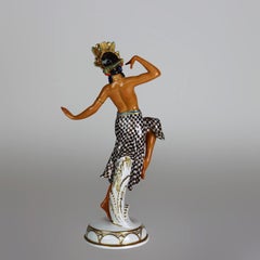 Hutschenreuther Art Deco Porcelain Figurine Balinese Dancer c1920