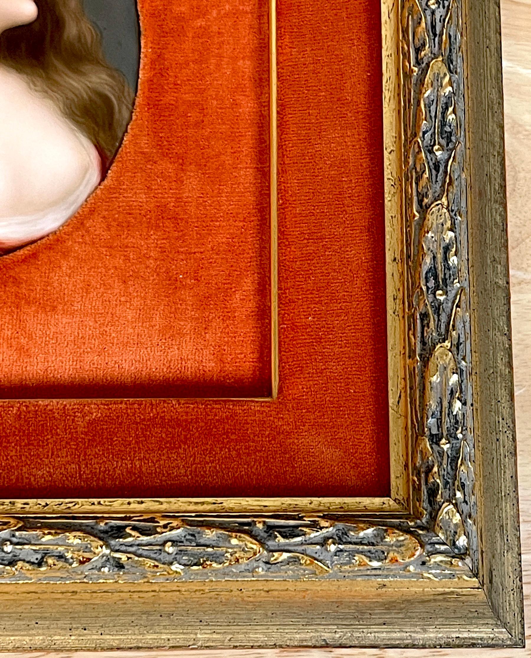 Hutschenreuther Pintura alemana sobre porcelana de una belleza, firmada Wagner siglo XX en venta