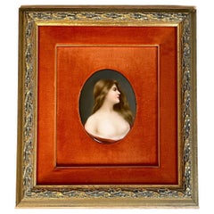 Hutschenreuther Peinture allemande sur porcelaine d'une beauté, signée Wagner
