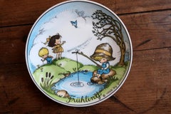 Hutschenreuther Joan Walsh Anglund Spring Plate — Frühling, 1966, Vintage 2C171