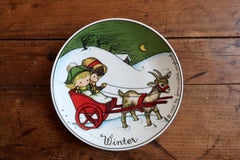 Hutschenreuther Joan Walsh Anglund Winter Plate — Winter, 1966, Vintage 2C170