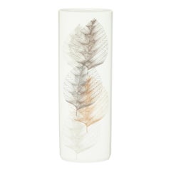 Hutschenreuther Selb Leaf Vase, White Porcelain, Signed