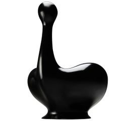 Huub & Adelheid Kortekaas Silla 'Engelhart' de fibra de vidrio negra