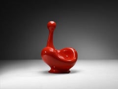Huub & Adelheid Kortekaas 'Engelhart' Chair in Bright Red Cast Polyester