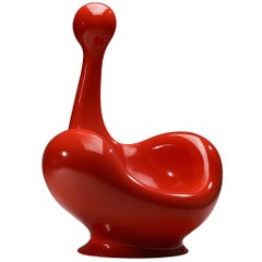 Huub & Adelheid Kortekaas 'Engelhart' Chair in Bright Red Cast Polyester